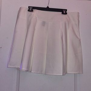 White tennis skirt